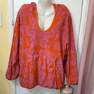 BDG Urban Outfitters sweater fleece floral pullover pocket retro psychedelic